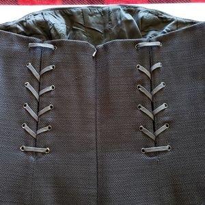 Carmen Marc Valvo Black Braided Back Dress 12